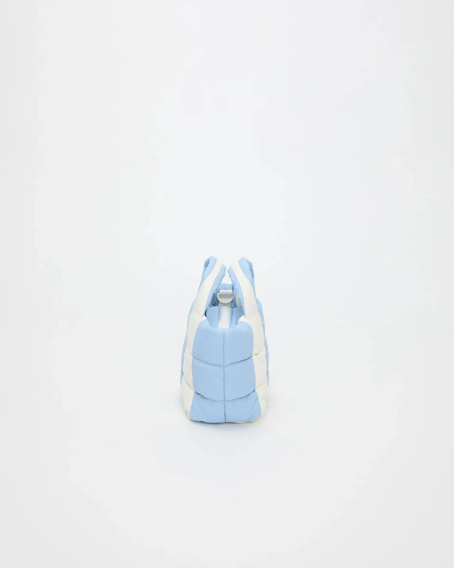 Porter Tote Mini Cerulean - Marshmallow Stripes