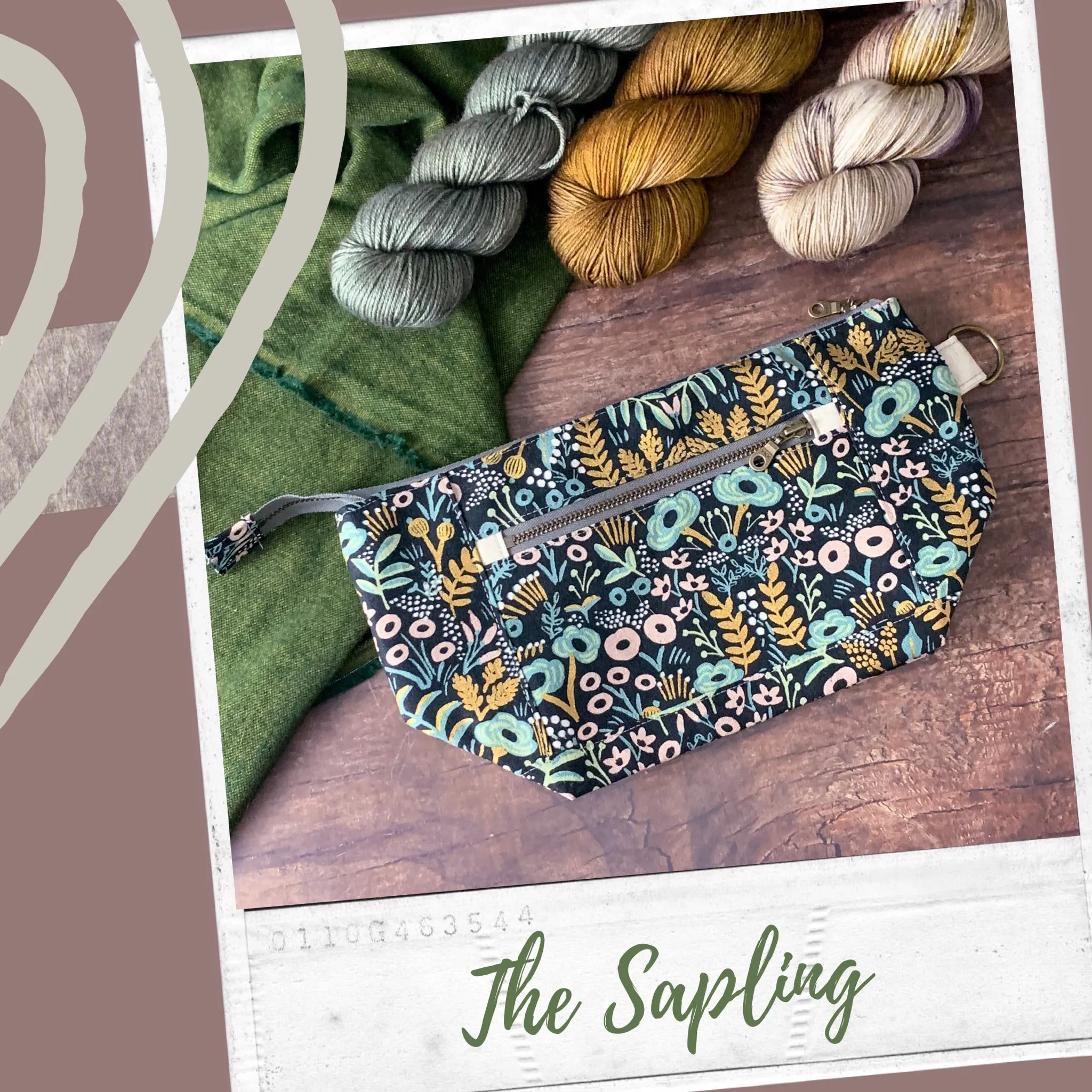 *Postage Stamps*- Signature Zippered Knitting Project Bag