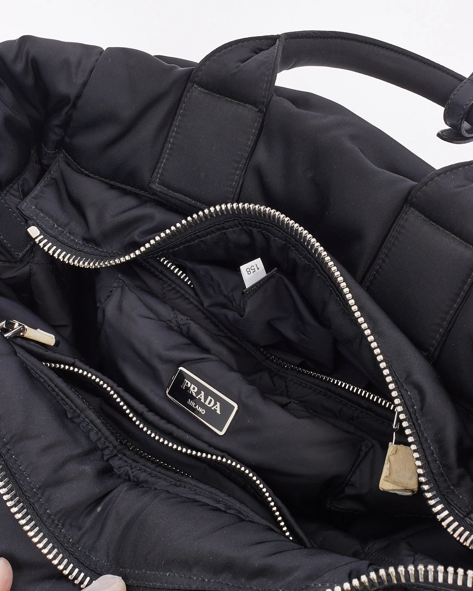 Prada Black Nylon Large Tessuto Bag