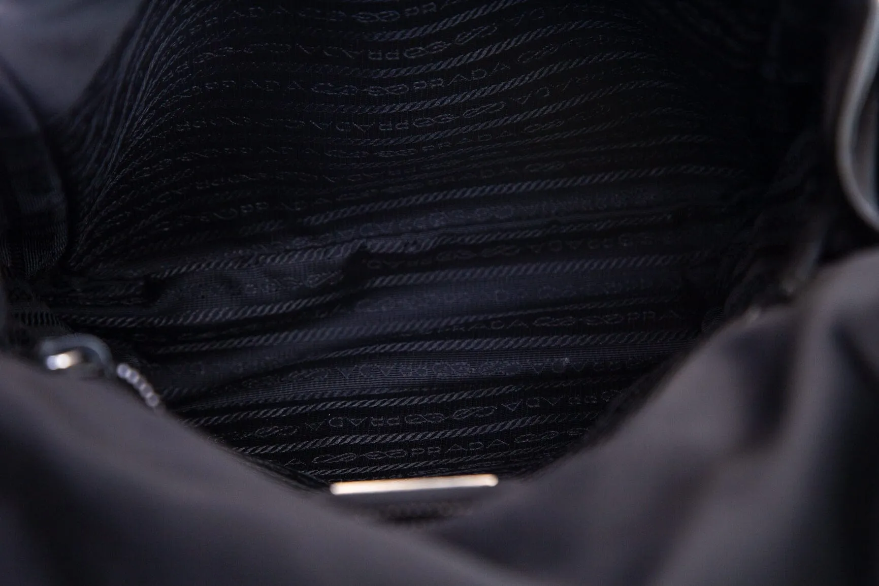 Prada Black Nylon Messenger Logo Flap Handbag
