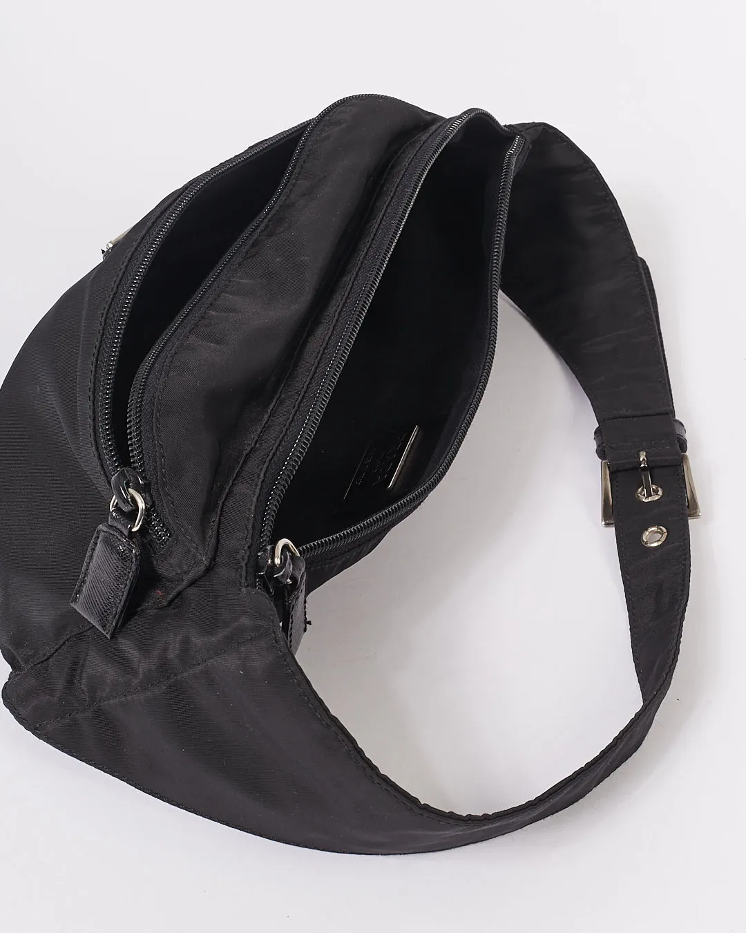 Prada Black Nylon Tessuto Belt Bag