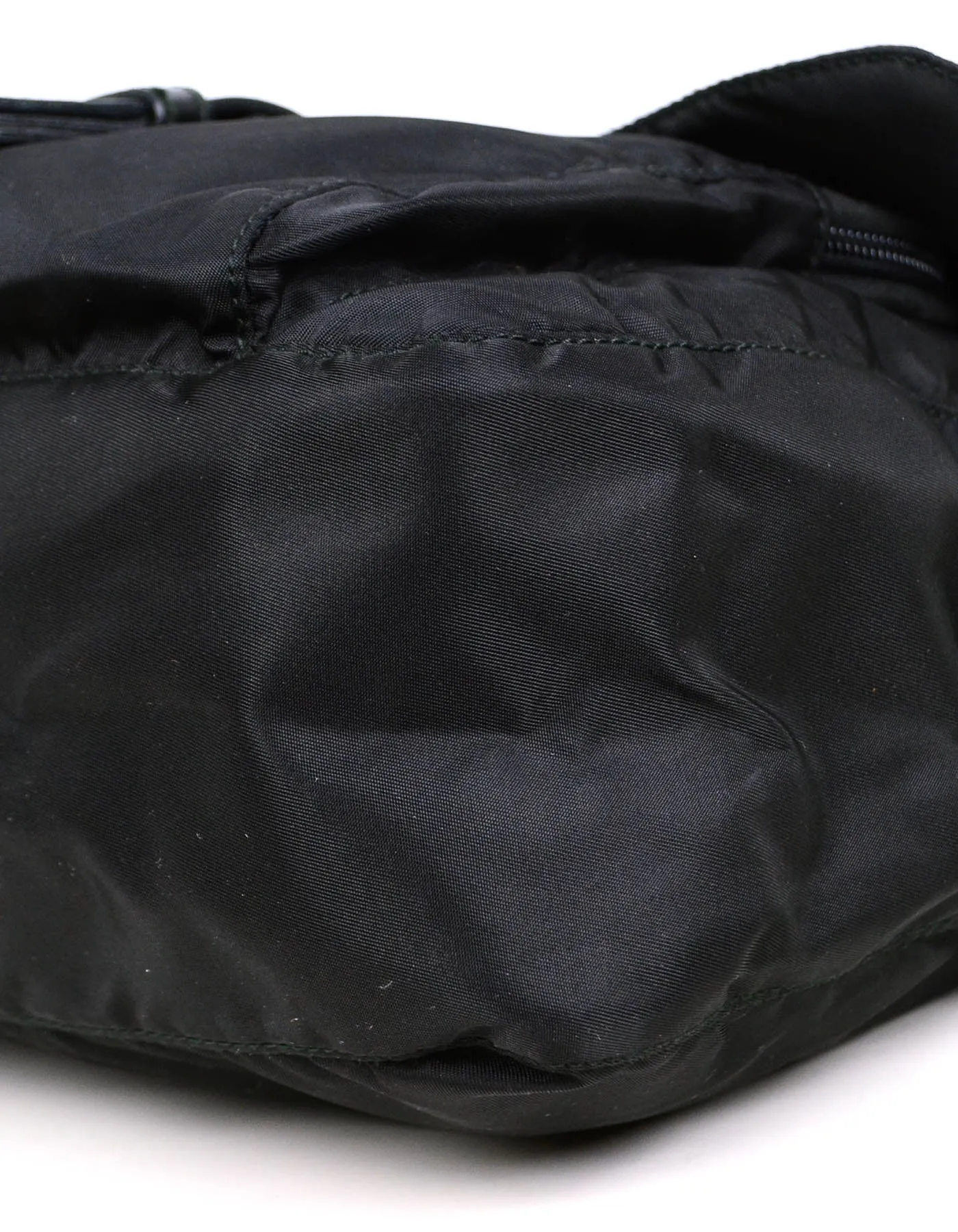 Prada Black Tessuto Nylon Flap Messenger Bag