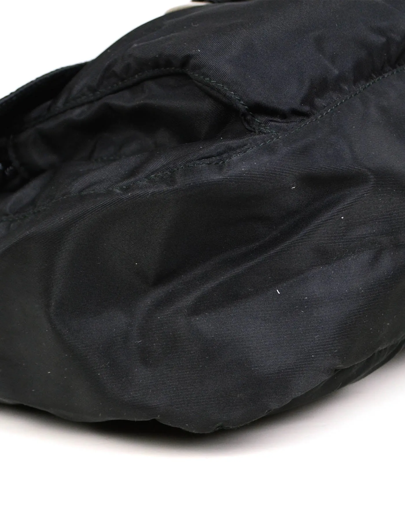 Prada Black Tessuto Nylon Flap Messenger Bag