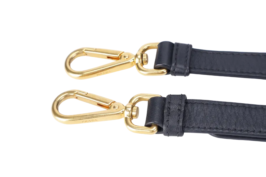 PRADA BN1903 TESSUTO MEDIUM NAVY NYLON 2WAYS BAG GOLD HARDWARE WITH STRAPS NO DUST COVER