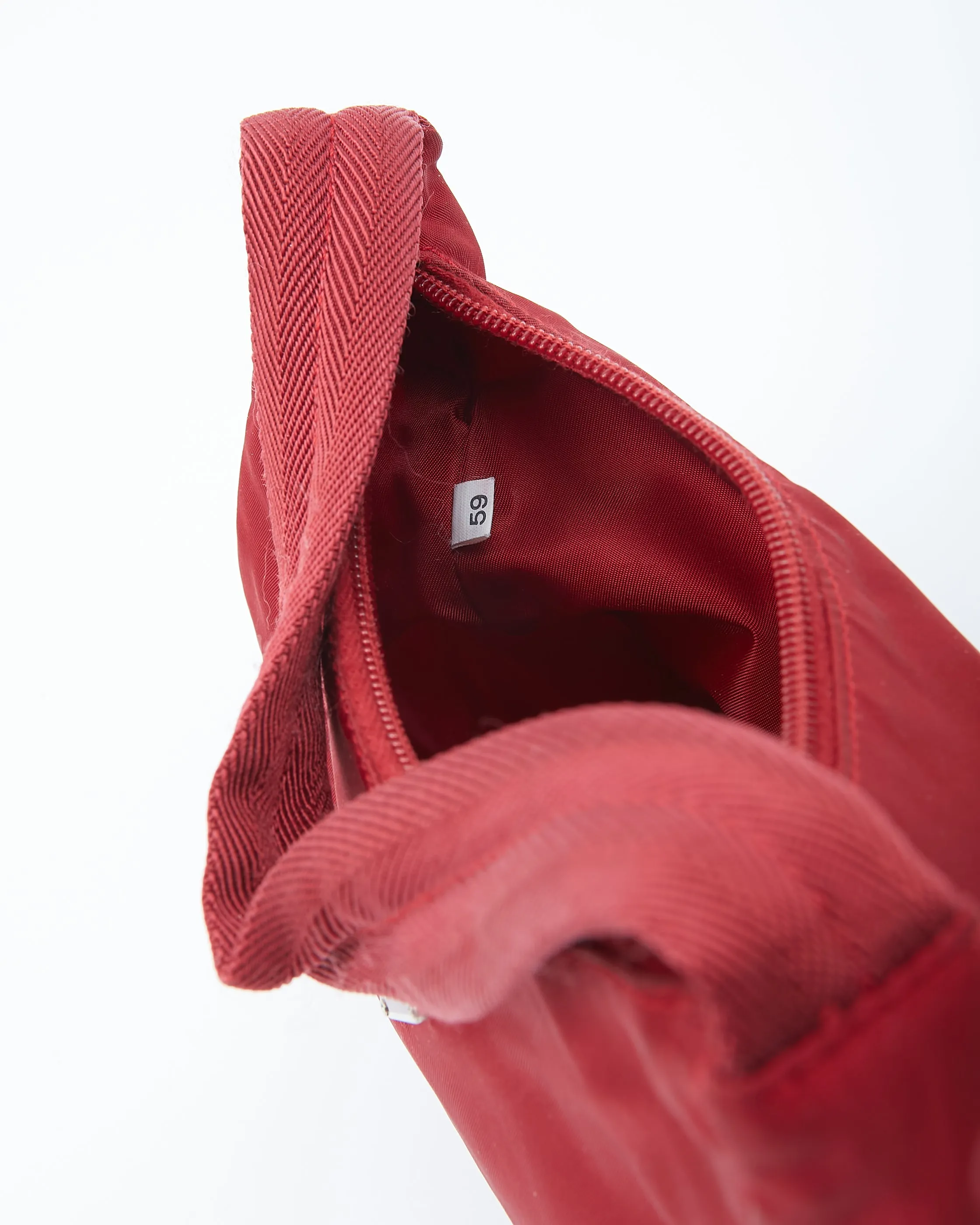 Prada Red Wine Nylon Tessuto Shoulder Bag