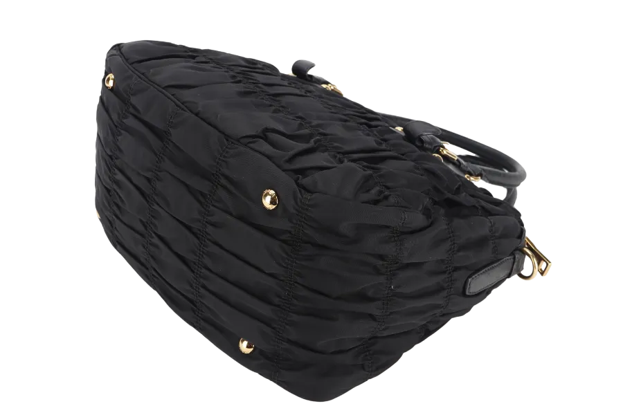 PRADA TESSUTO GAUFRE NYLON NERO (IBA 336) WITH STRAP