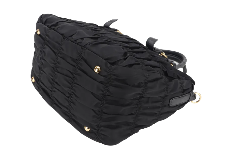 PRADA TESSUTO GAUFRE NYLON NERO (IBA 336) WITH STRAP
