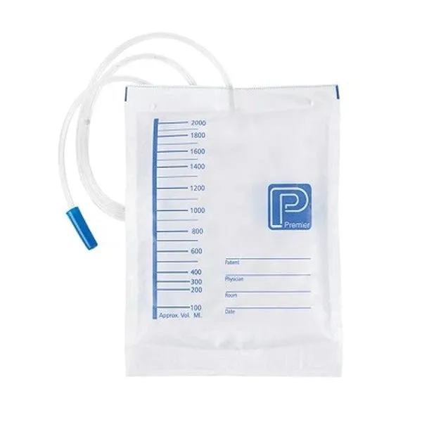 Premier Night Drainage Bag, No Outlet, 120cm Tube, 2000ml (10 x Pack)