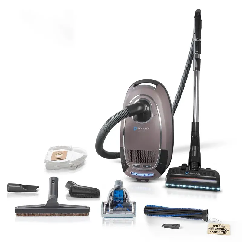 Prolux QX60 Pet Bagged Canister Vacuum with Sealed HEPA Filtration