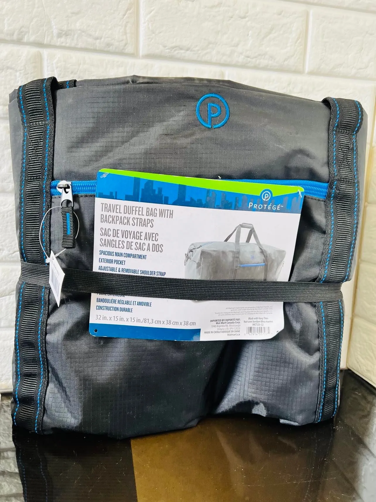Protege Travel Duffel Bag with Backpack Straps - 32" x 15" x 15"