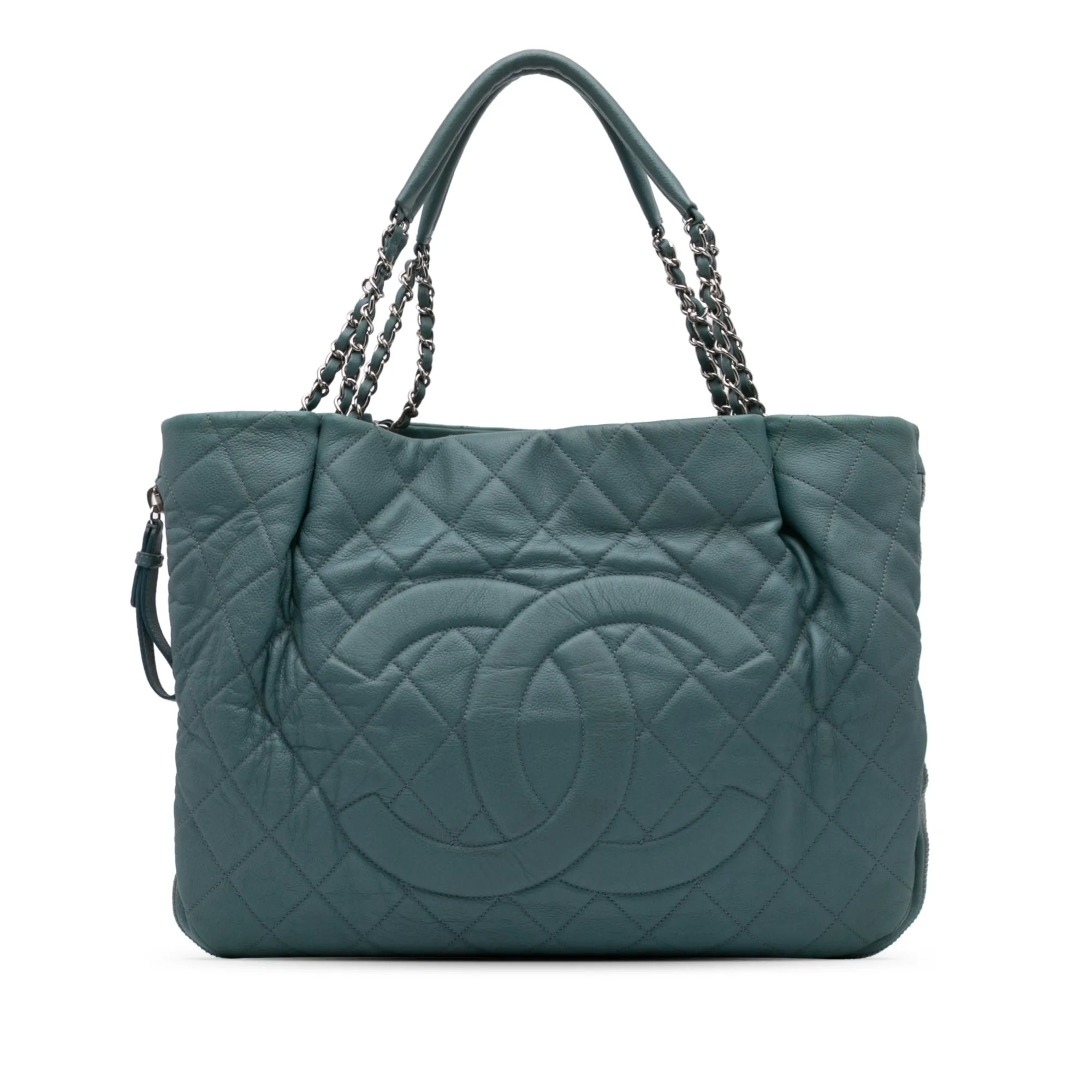 Quilted Caviar Expandable Zip Tote