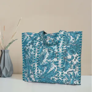 Quilted Cotton  Tote Bag