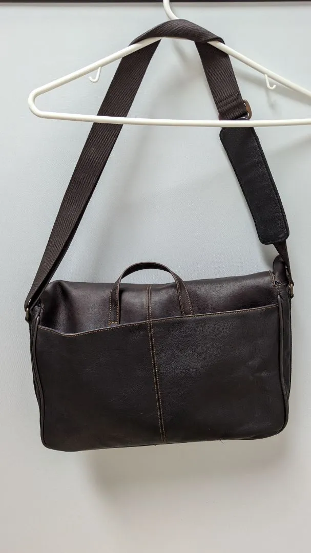Reaction Kenneth Cole Brown Leather Messenger Bag