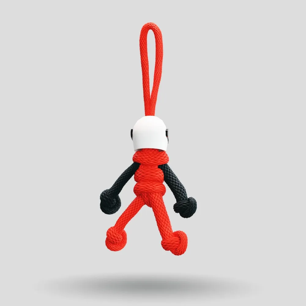Red Biker Buddy Paracord Keychain