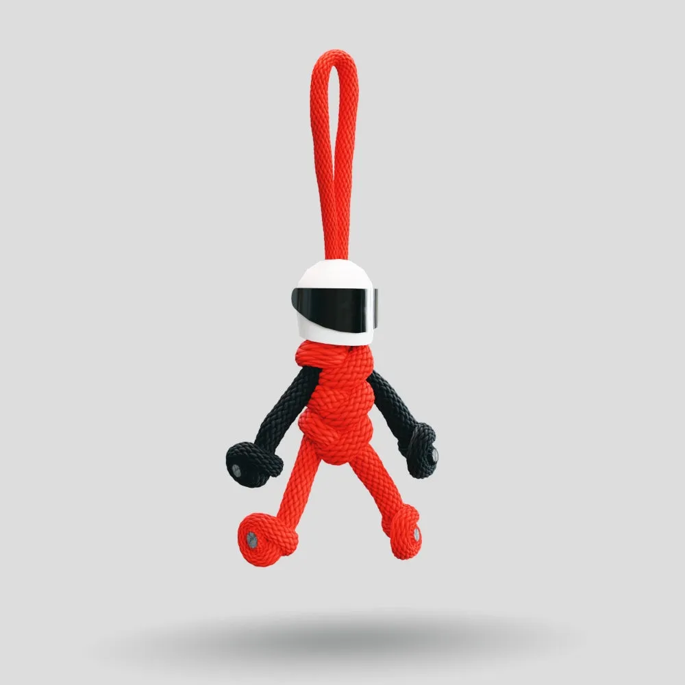 Red Biker Buddy Paracord Keychain