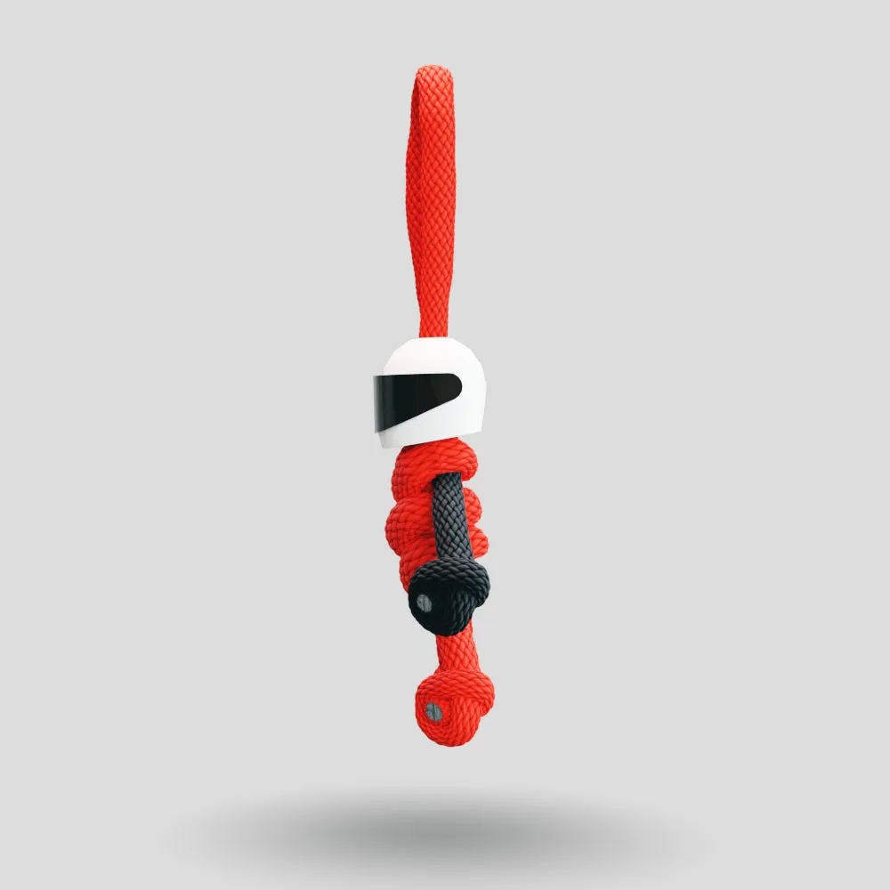 Red Biker Buddy Paracord Keychain