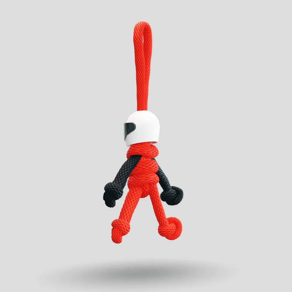 Red Biker Buddy Paracord Keychain
