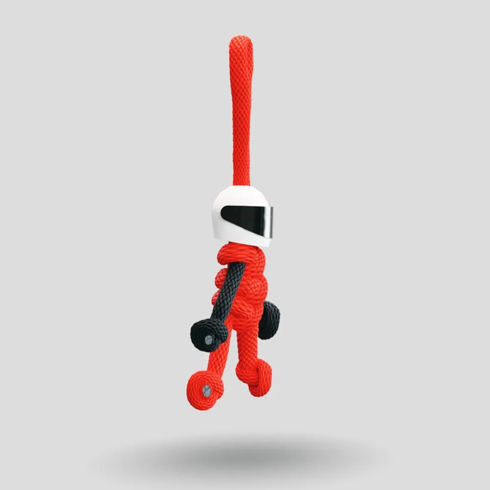 Red Biker Buddy Paracord Keychain
