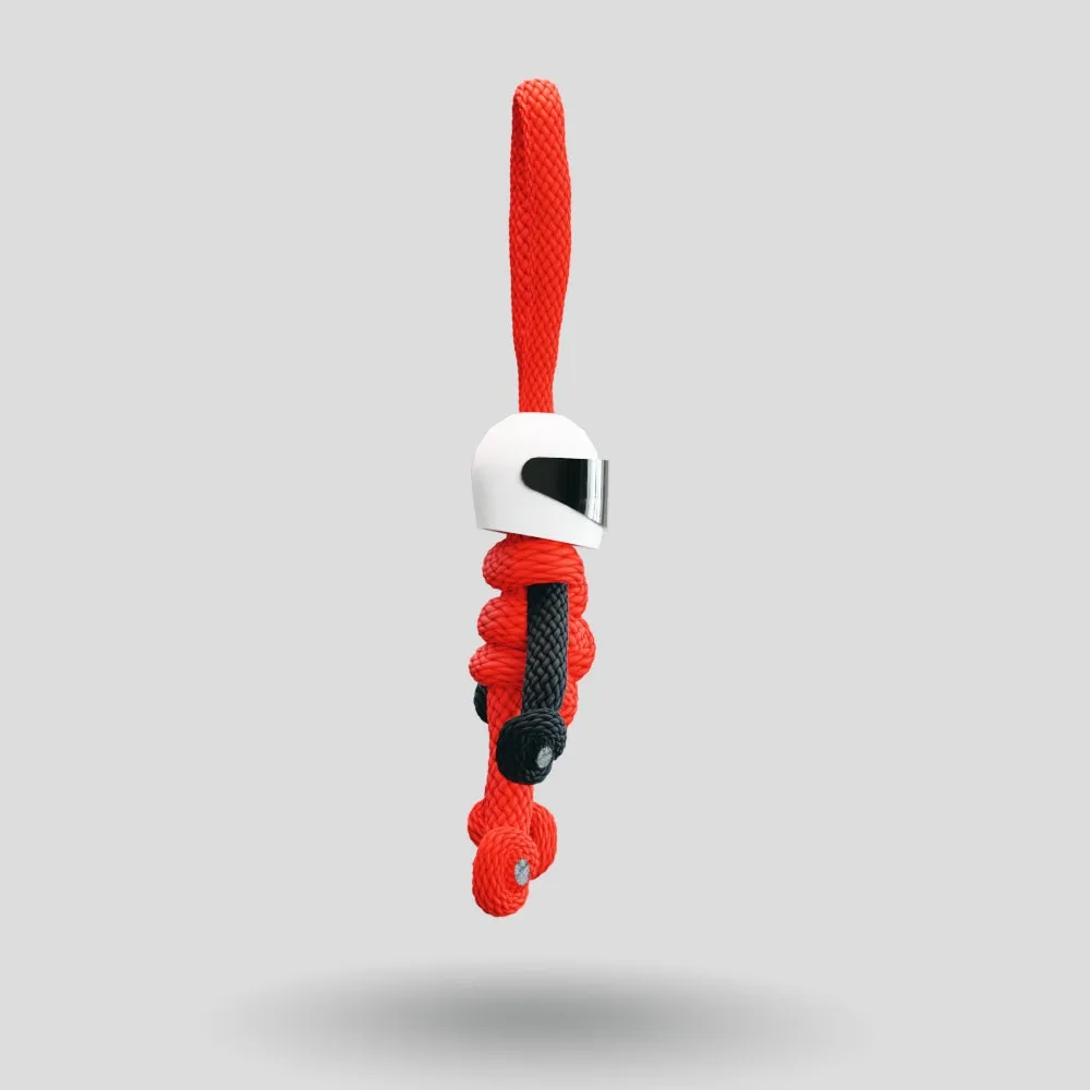 Red Biker Buddy Paracord Keychain