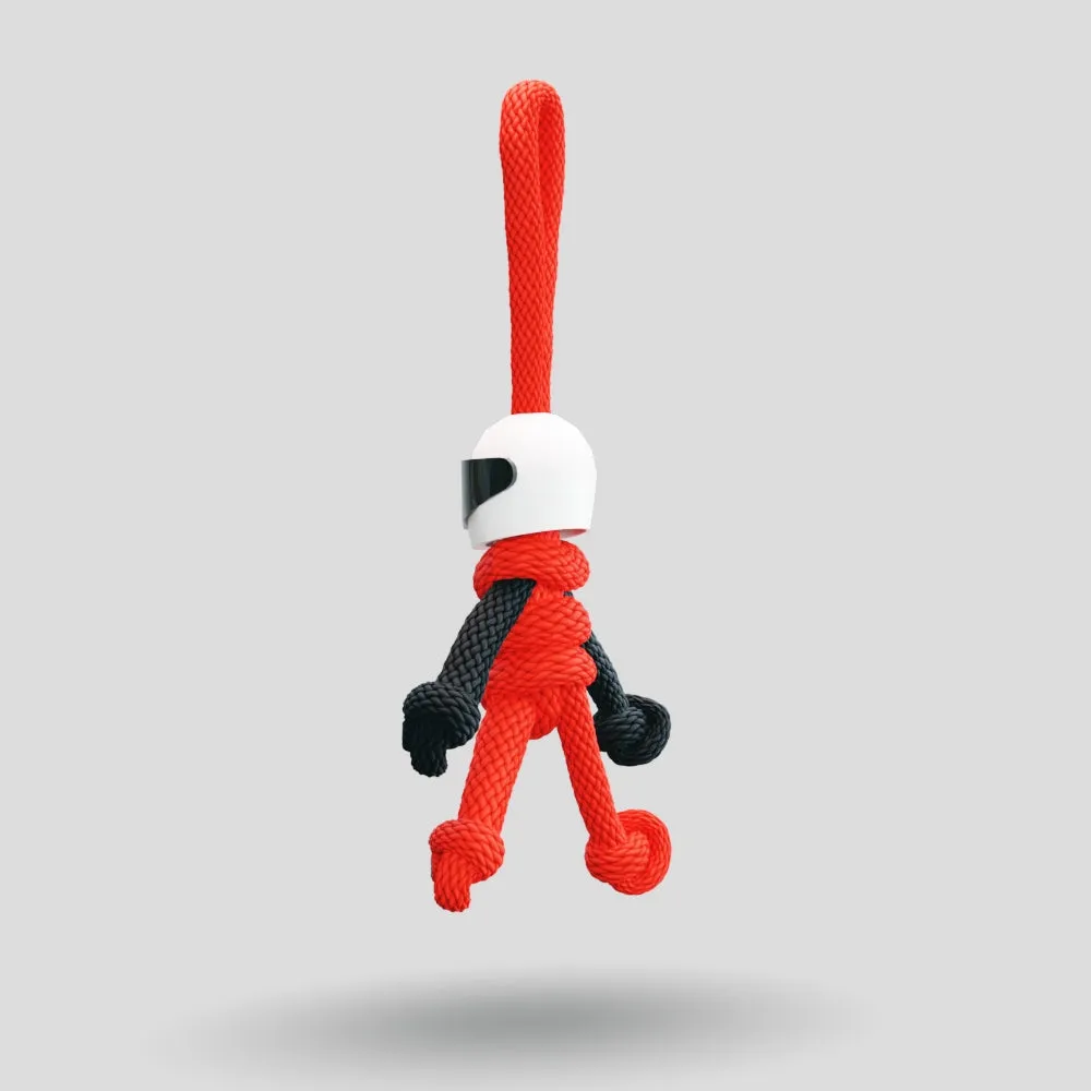Red Biker Buddy Paracord Keychain