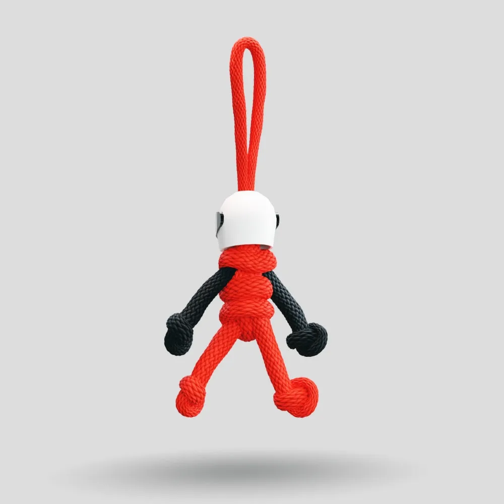 Red Biker Buddy Paracord Keychain