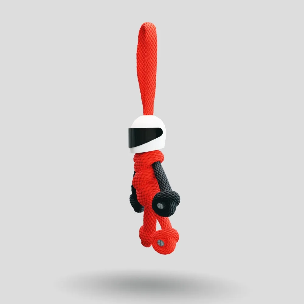 Red Biker Buddy Paracord Keychain