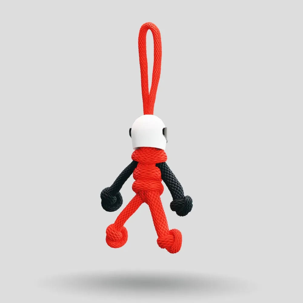 Red Biker Buddy Paracord Keychain