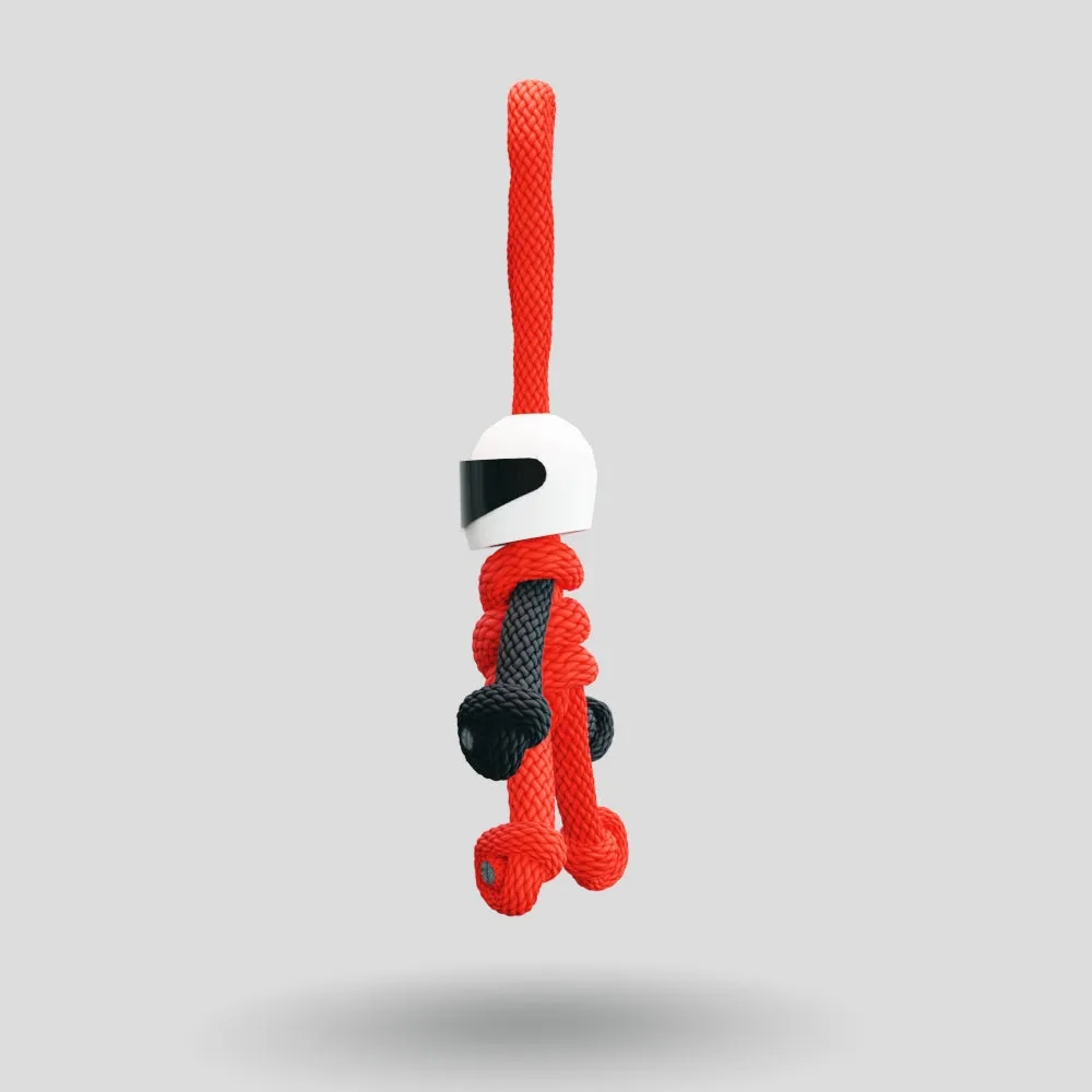 Red Biker Buddy Paracord Keychain