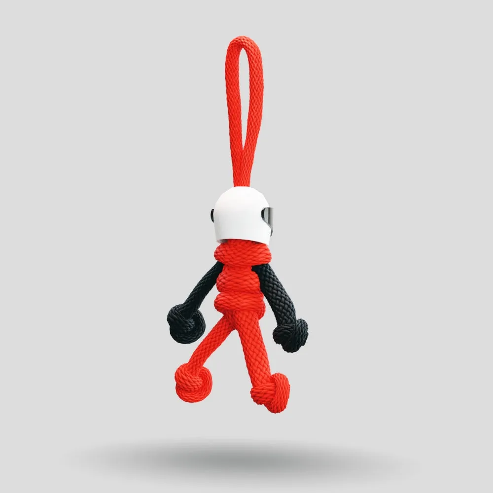 Red Biker Buddy Paracord Keychain