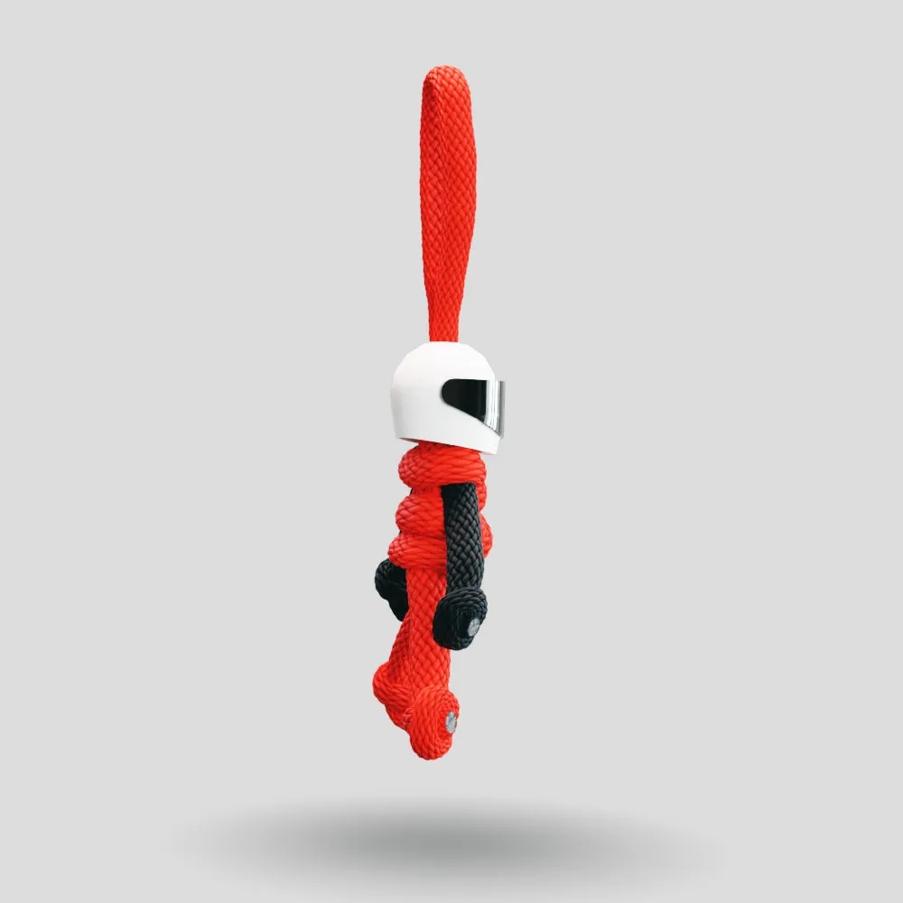 Red Biker Buddy Paracord Keychain