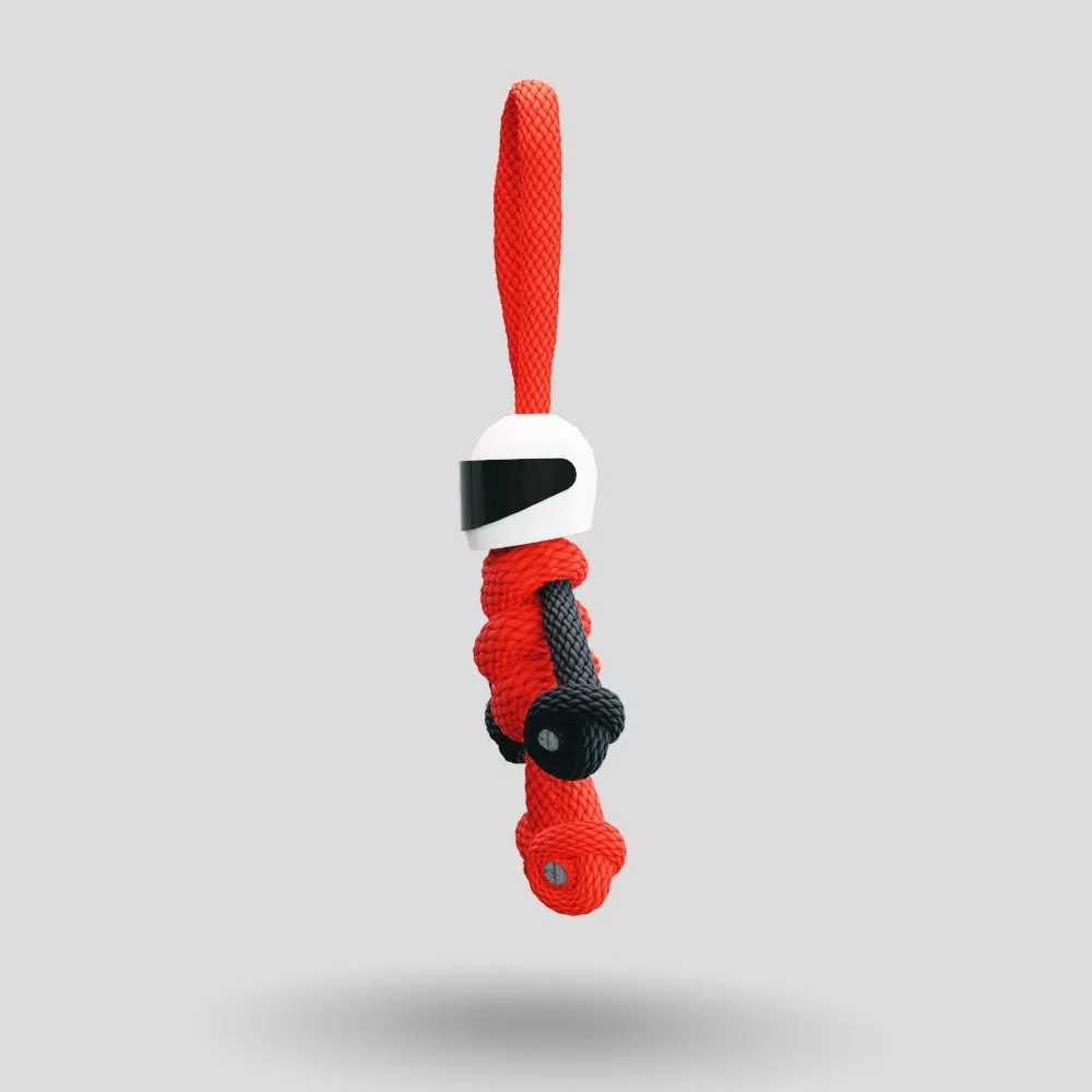 Red Biker Buddy Paracord Keychain