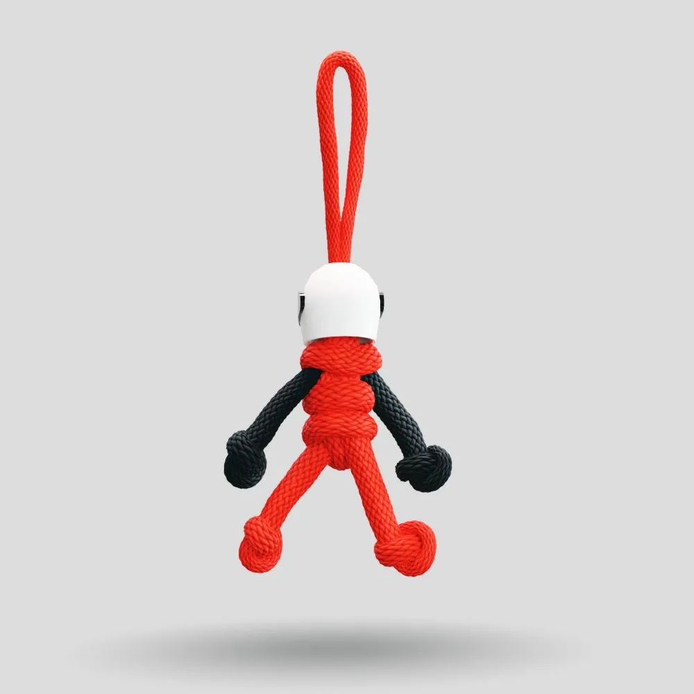 Red Biker Buddy Paracord Keychain