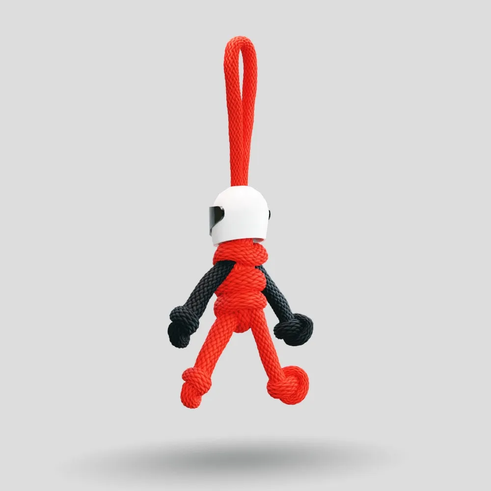 Red Biker Buddy Paracord Keychain