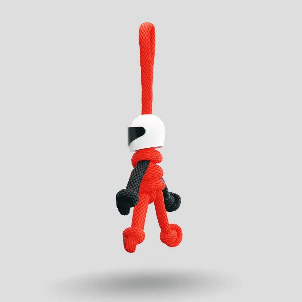 Red Biker Buddy Paracord Keychain