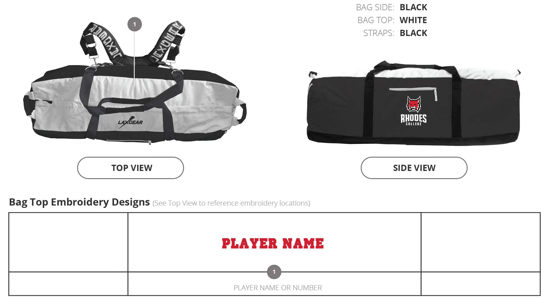 Rhodes College bags