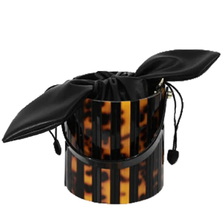 Round Rabbit Ear Leopard Print Bag
