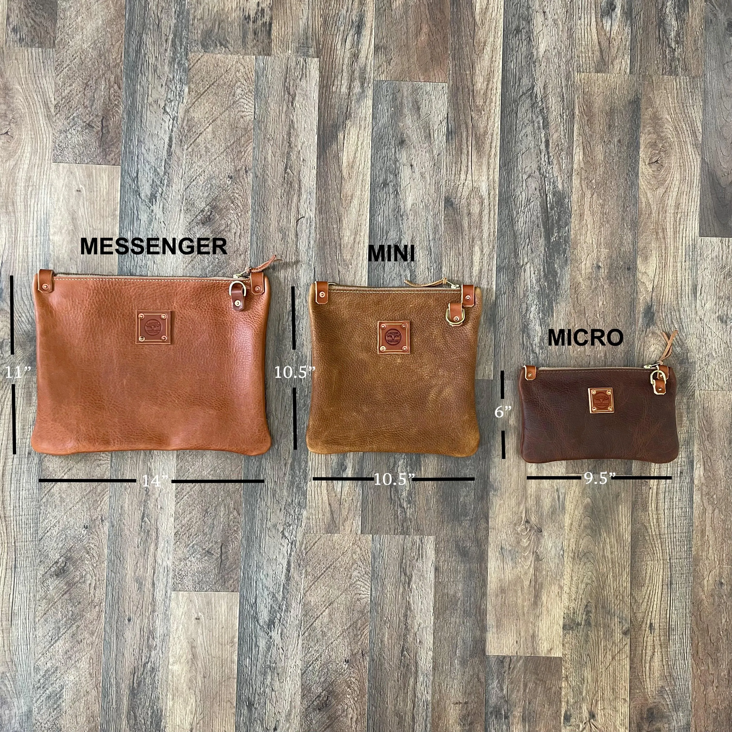RTS- Micro Messenger Bag in Umber