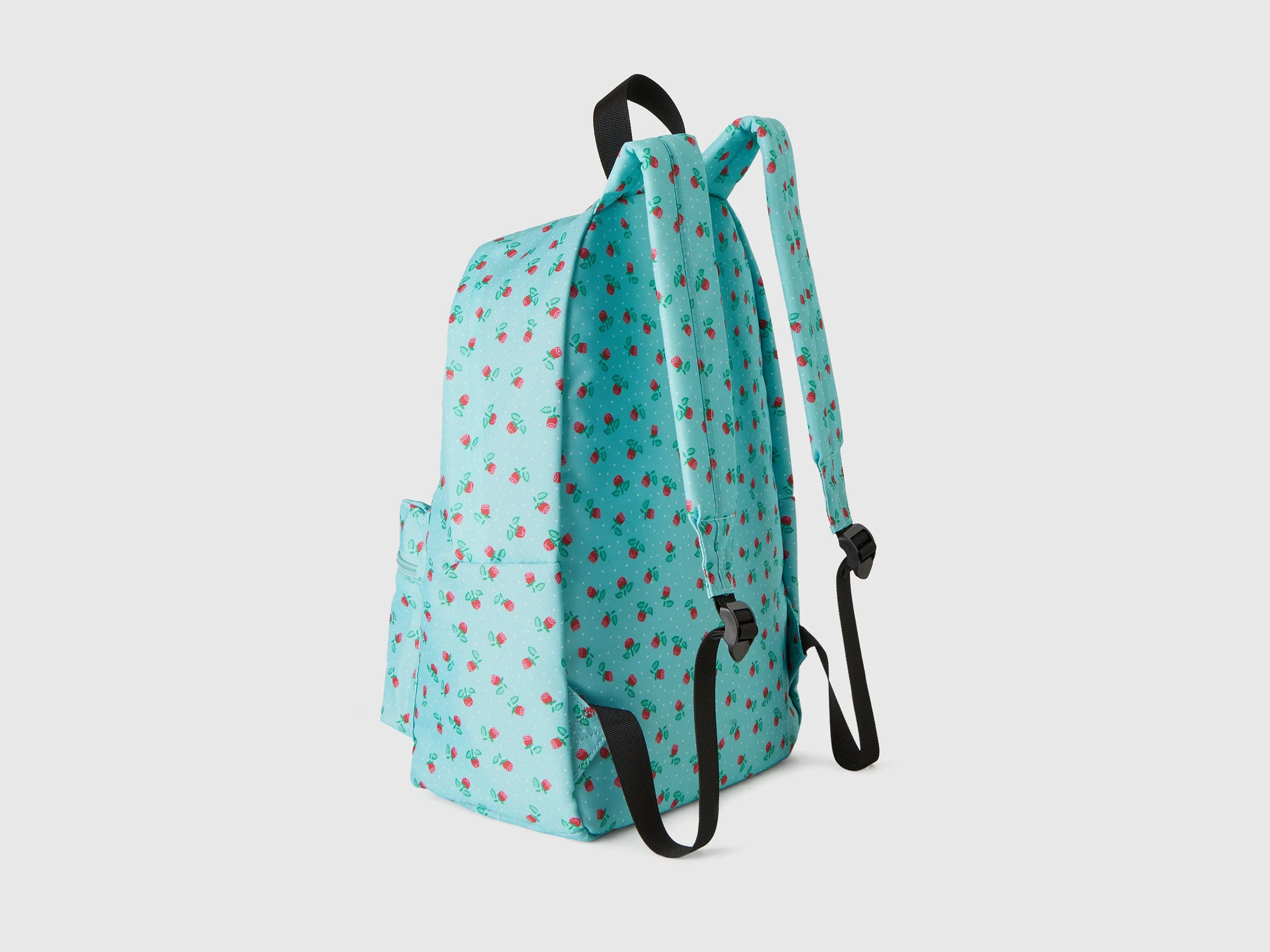 RUCKSACK IN NYLON WITH POLKA DOTS AND FLOWERS