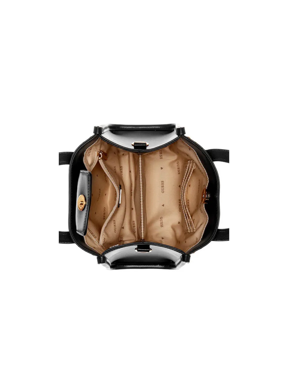 Silvana 2 Compartement Mini Tote - Black