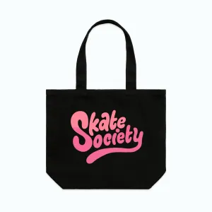 Skate Society Logo Tote Bag Black