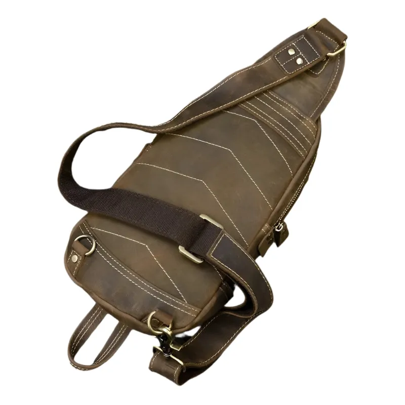 Small Chest Bag for Men – Vintage Sling Bag Shoulder Pack