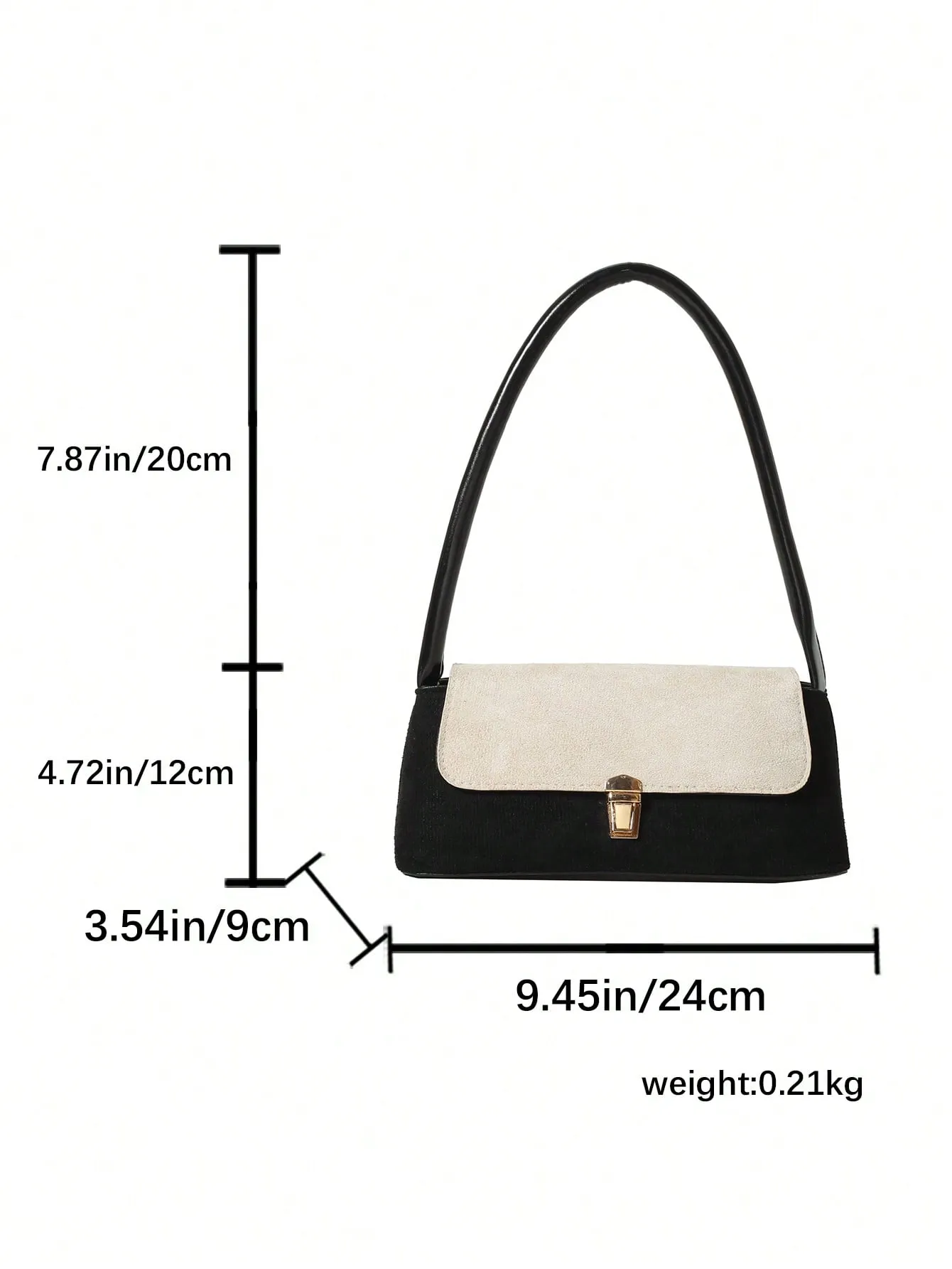 Solid Color Retro Versatile Shoulder Bag