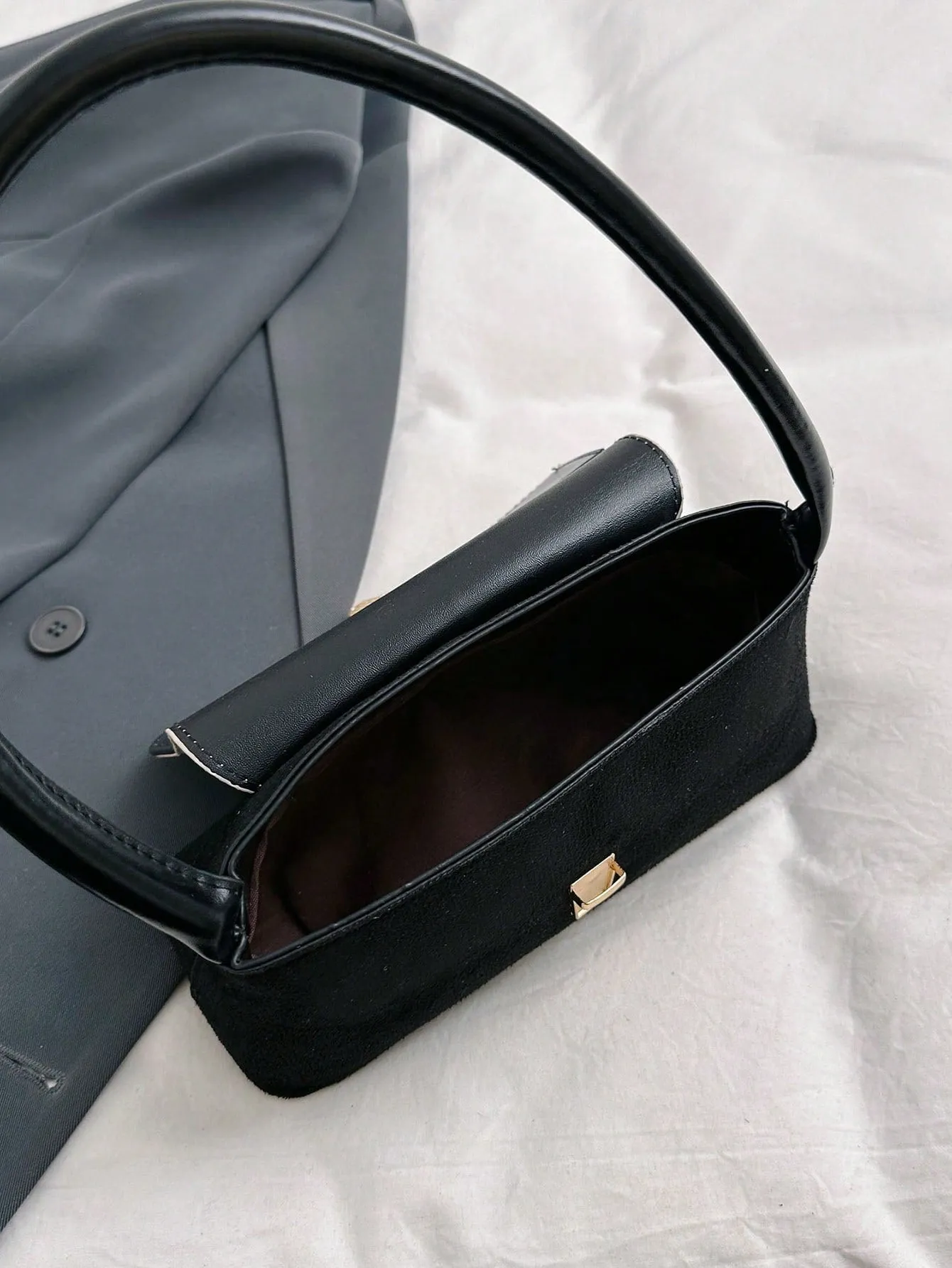 Solid Color Retro Versatile Shoulder Bag