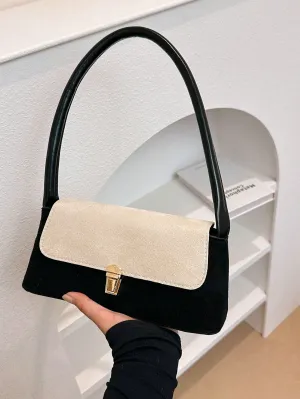 Solid Color Retro Versatile Shoulder Bag