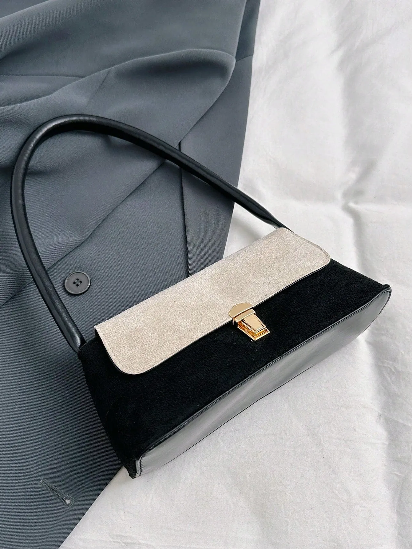 Solid Color Retro Versatile Shoulder Bag