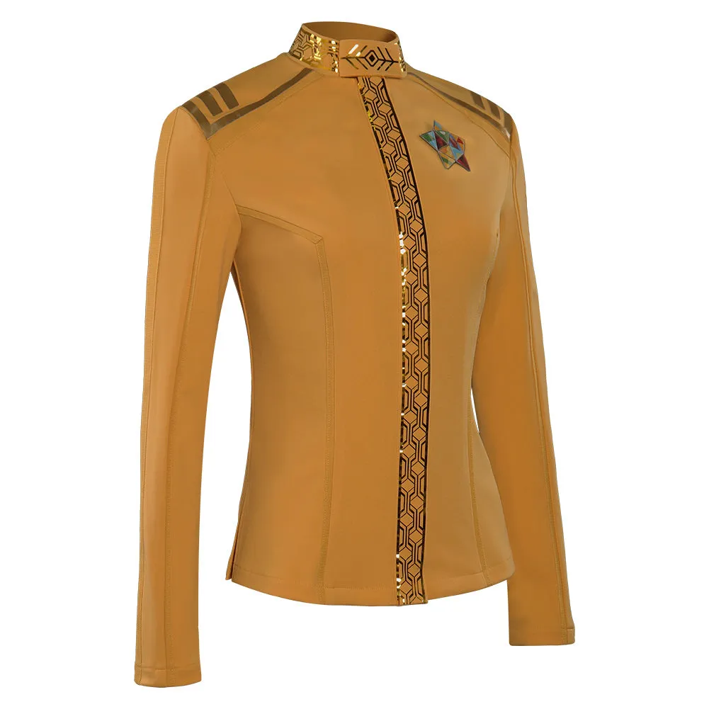 Star Trek: Strange New Worlds Season 2 Una Chin-Riley Yellow Uniform Cosplay Costume Halloween Carnival Suit