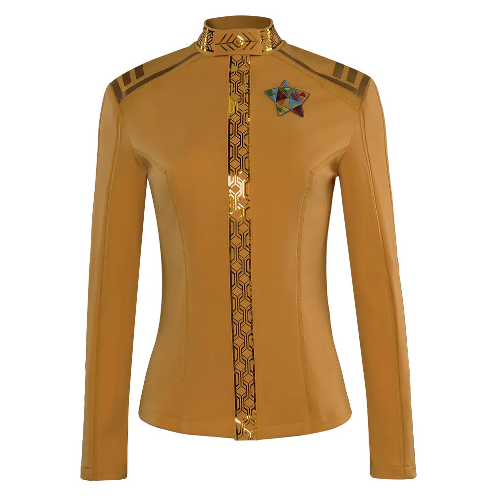 Star Trek: Strange New Worlds Season 2 Una Chin-Riley Yellow Uniform Cosplay Costume Halloween Carnival Suit