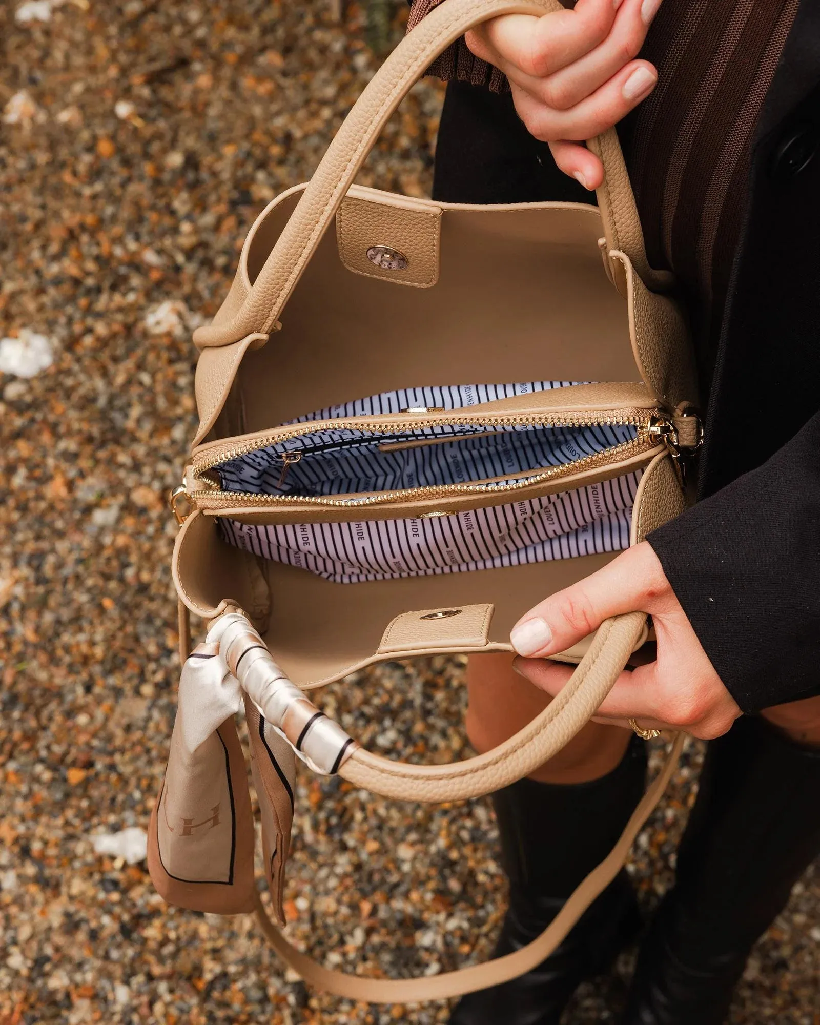 Steffie Mini Tote Bag - Beige