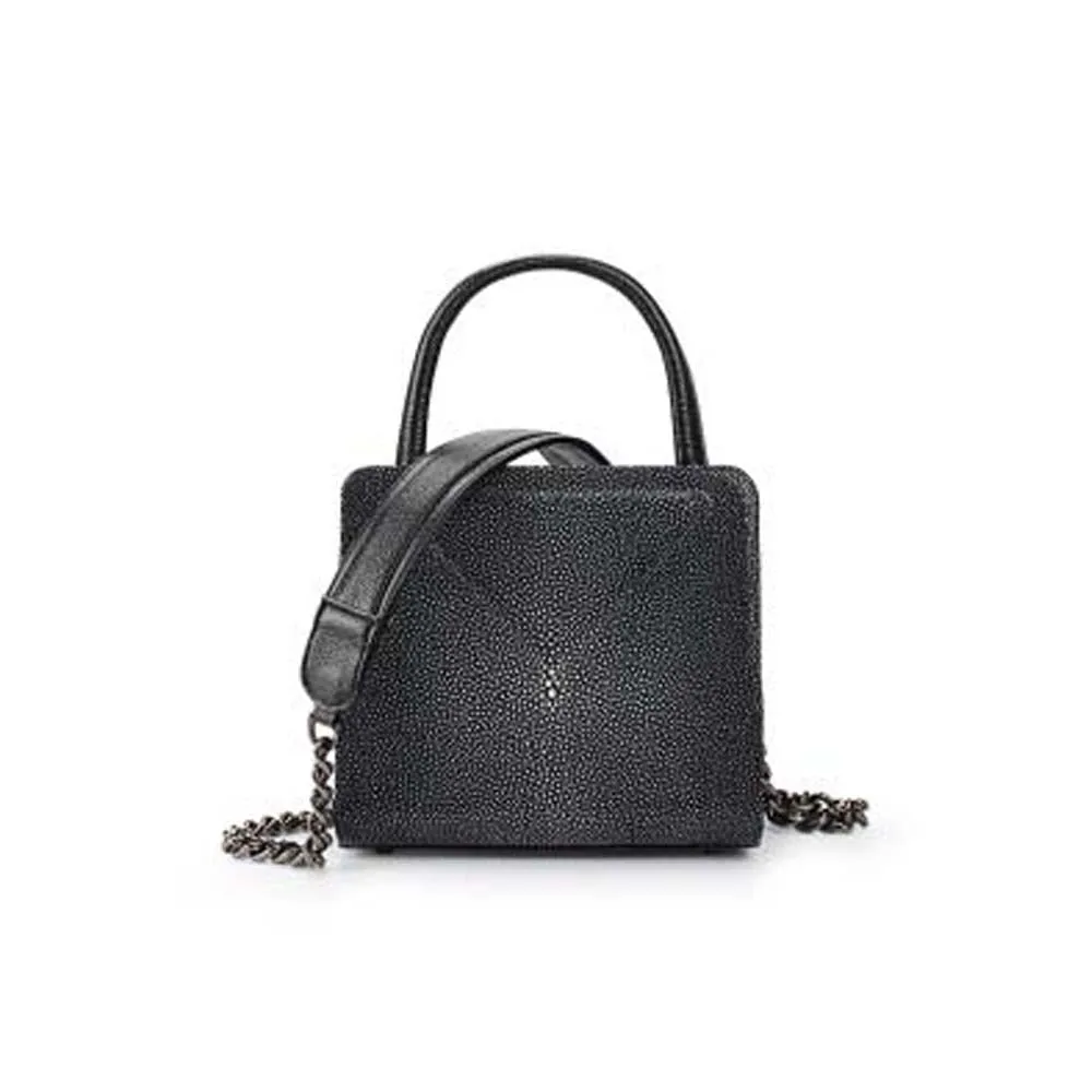 Stingray Leather Chain Shoulder Bag