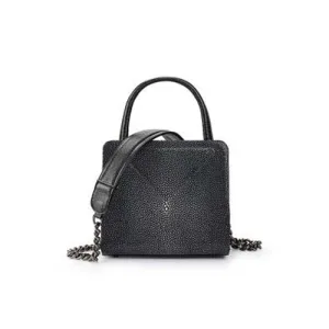Stingray Leather Chain Shoulder Bag